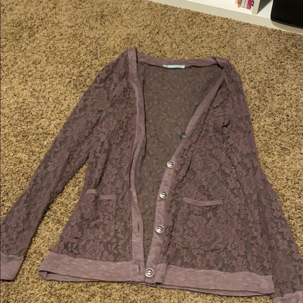 Purple lace cardigan